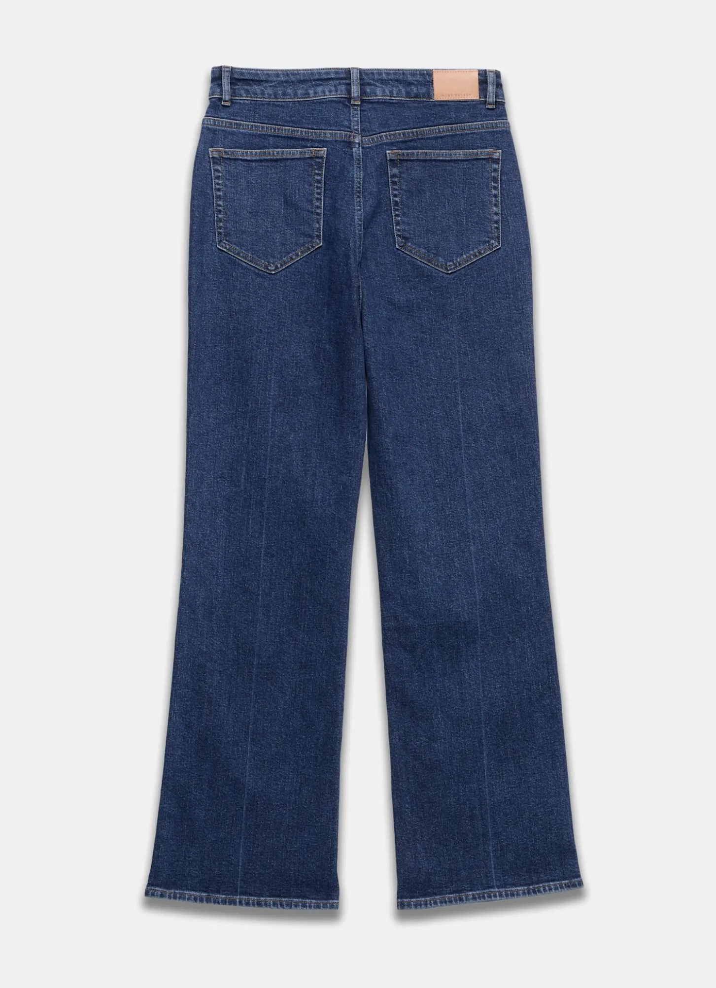 Indigo Relaxed Straight Patch Pocket Jeans