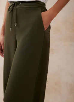 Khaki Side Stripe Wide Trousers