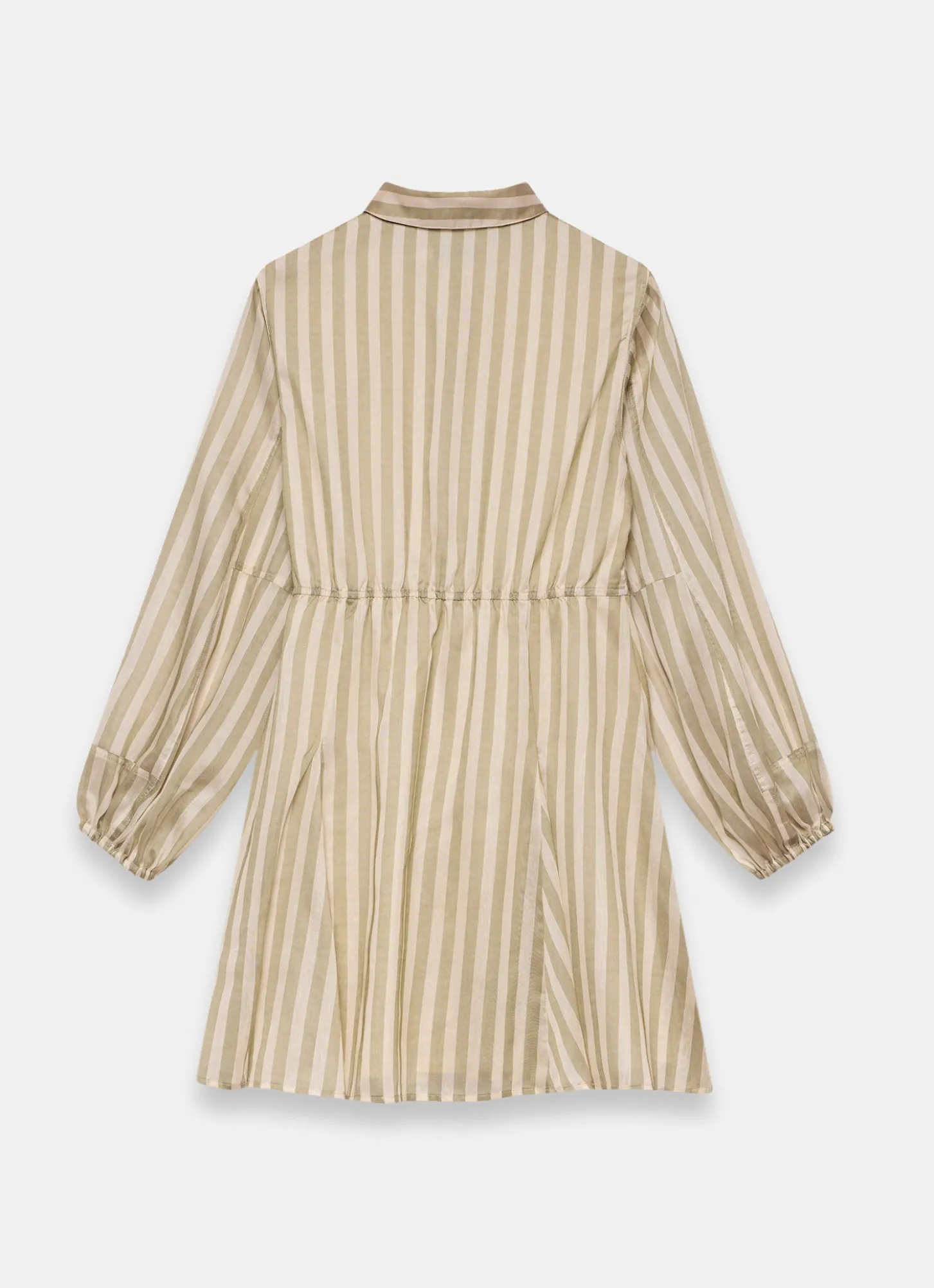 Khaki Stripe Wrap Mini Dress