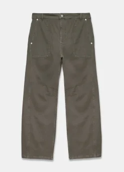 Khaki Utility Barrel Jeans