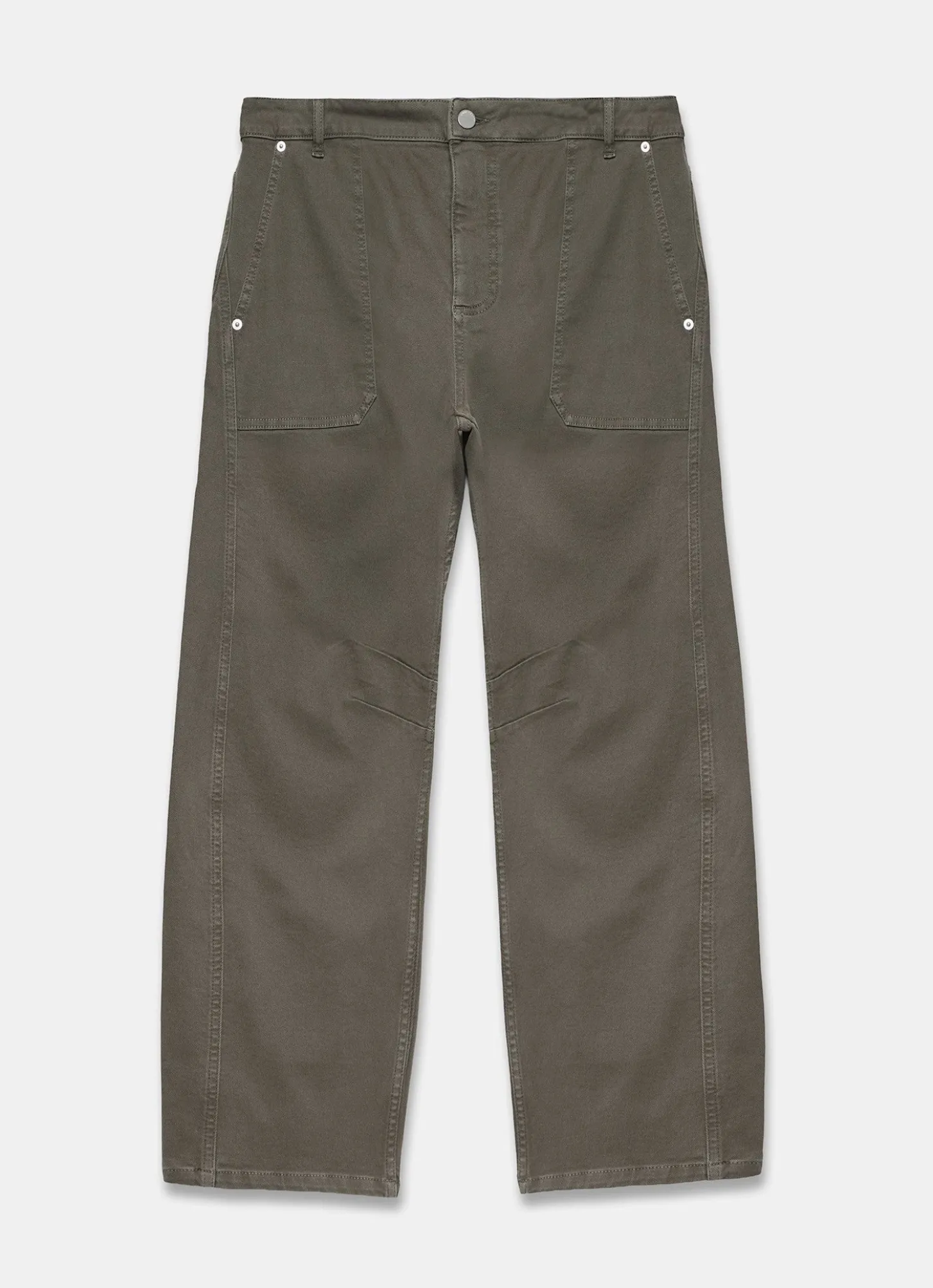 Khaki Utility Barrel Jeans