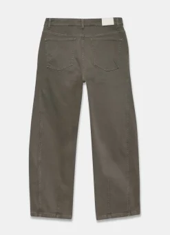 Khaki Utility Barrel Jeans