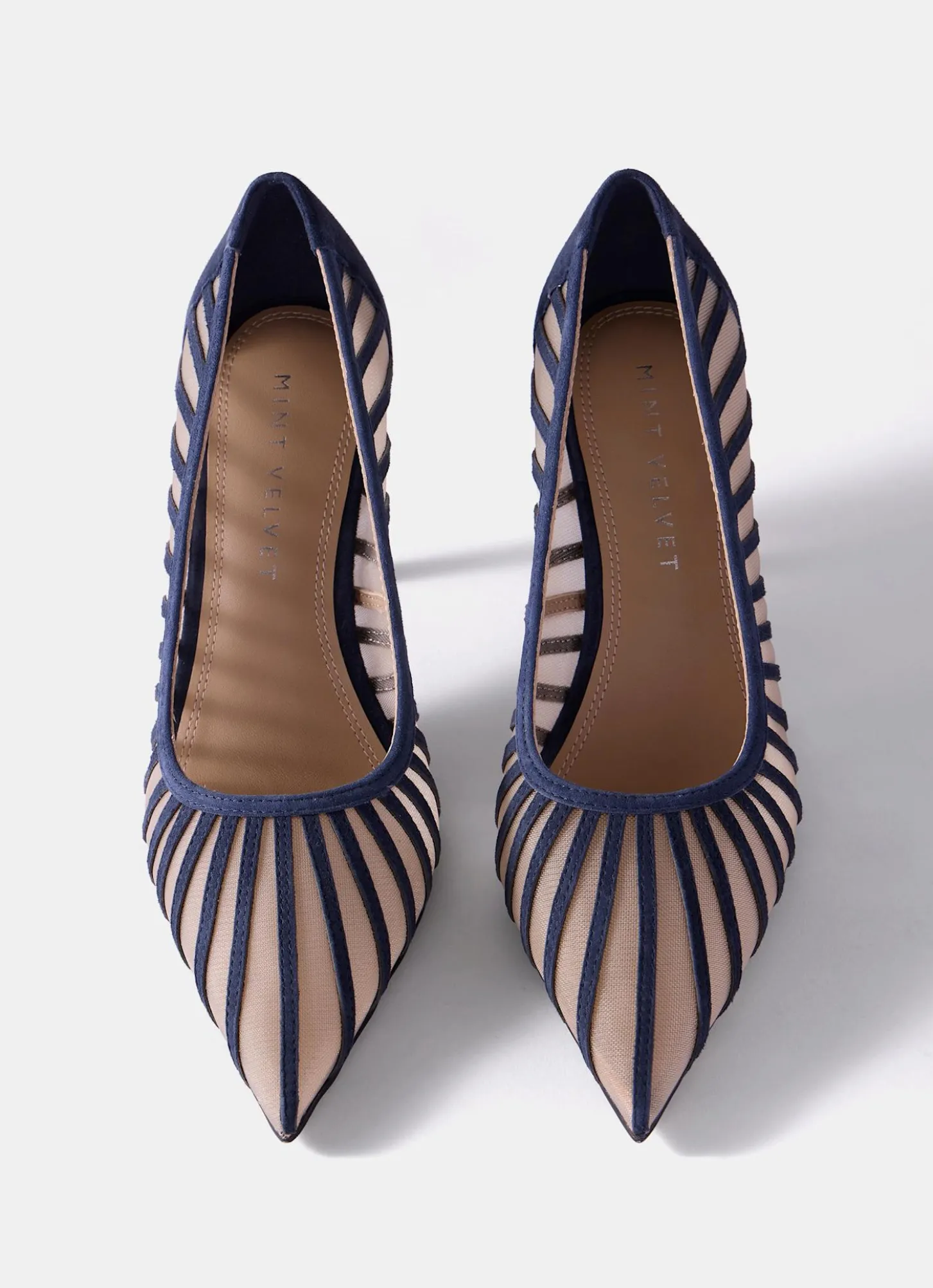 Kya Navy Caged Court Shoe