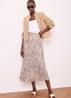 Leopard Print Midi Skirt