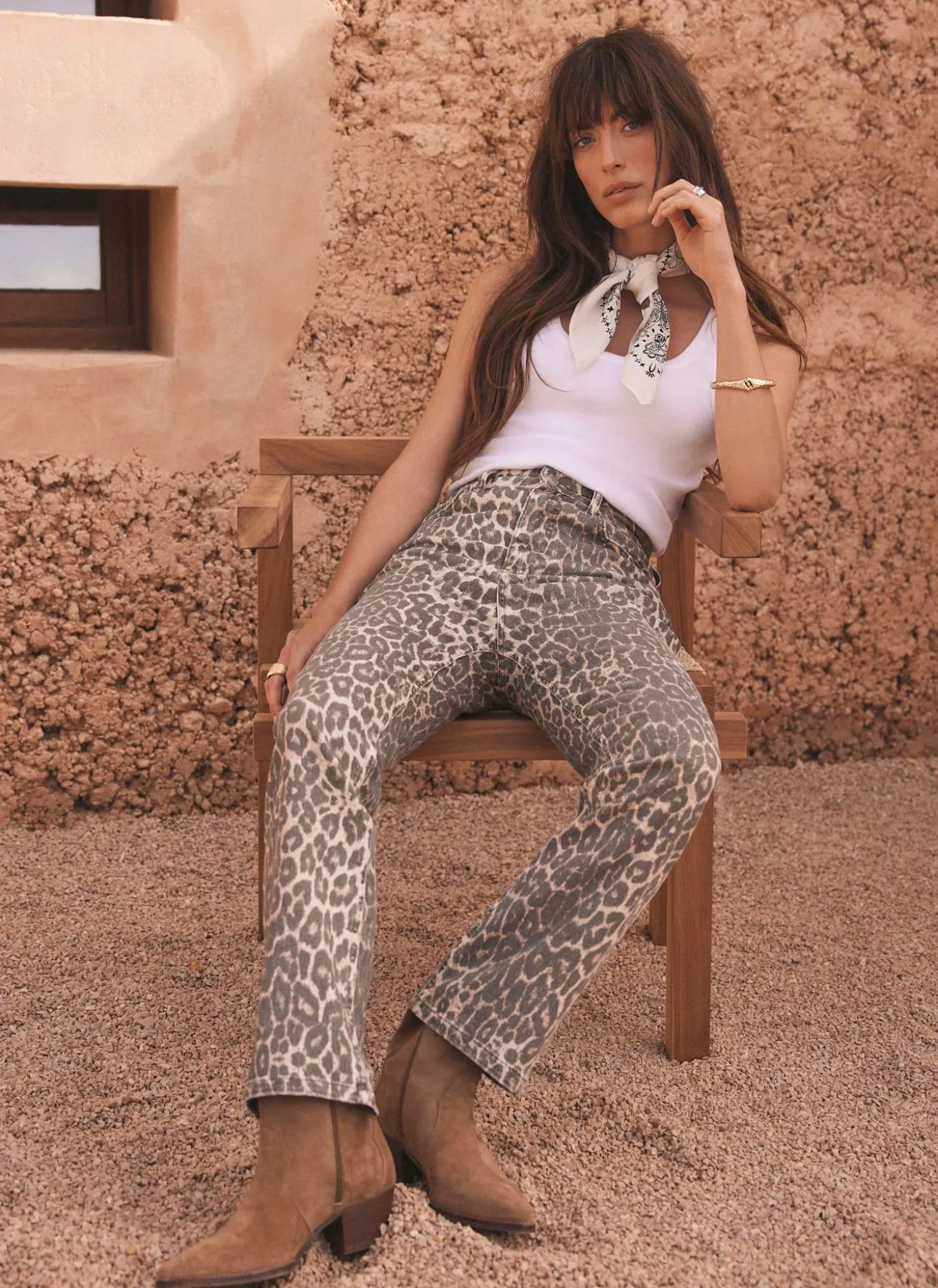 Leopard Print Slim Jeans