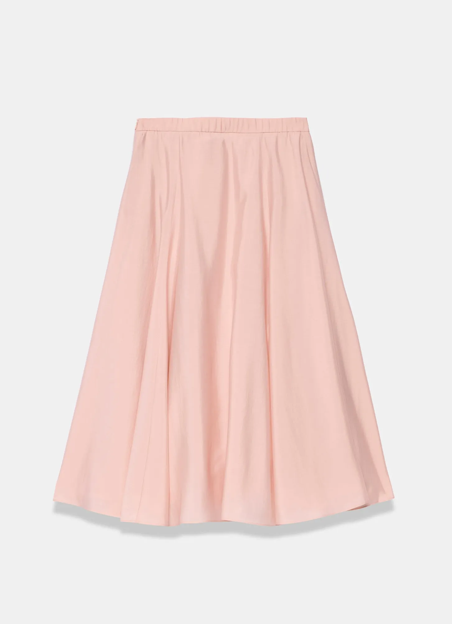 Light Pink A Line Midi Skirt