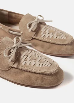 Livi Neutral Suede Boat Shoes