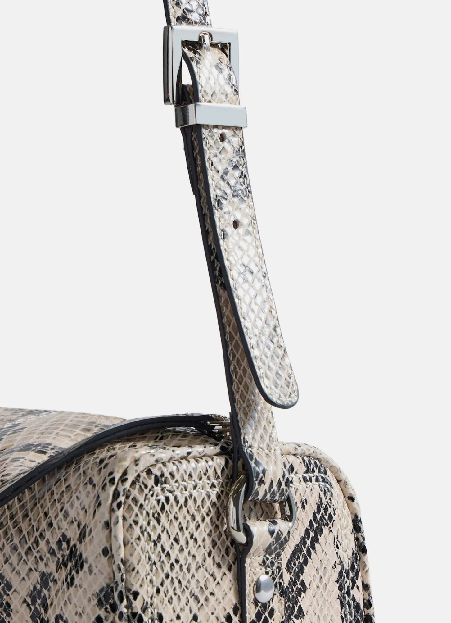 Matilda Snake Print Leather Shoulder Bag