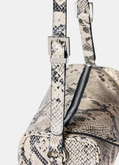 Matilda Snake Print Leather Shoulder Bag