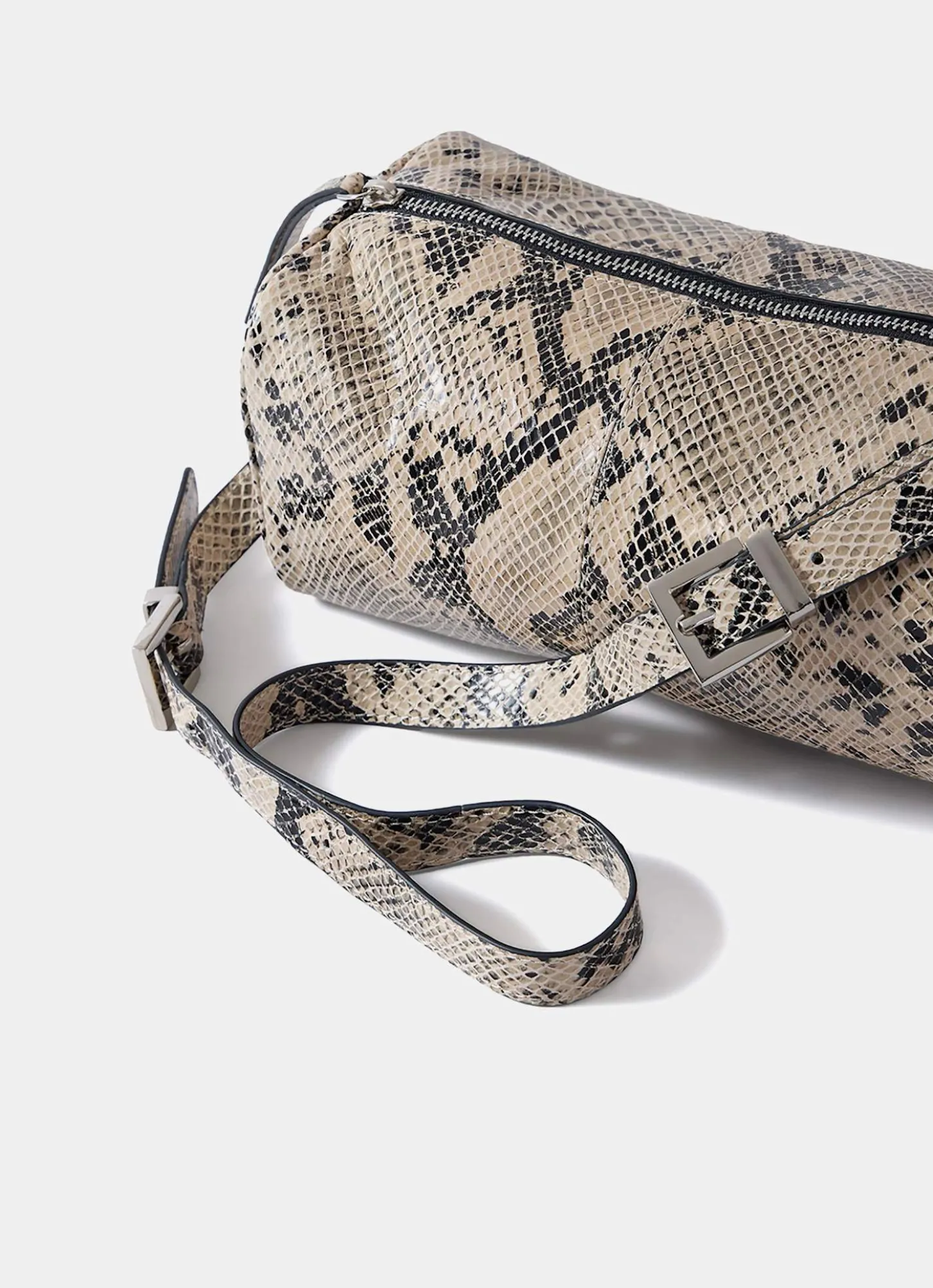 Matilda Snake Print Leather Shoulder Bag