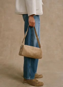 Matilda Tan Suede Shoulder Bag