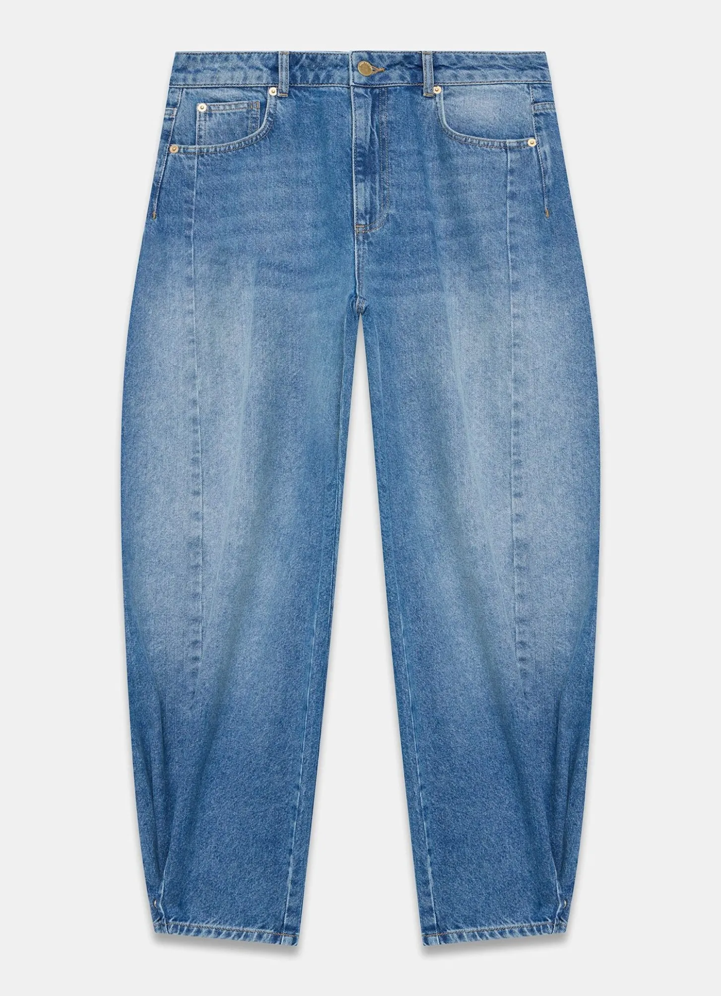 Mid Indigo Balloon Popper Jeans