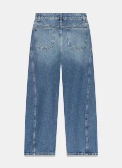 Mid Indigo Barrel Leg Jeans