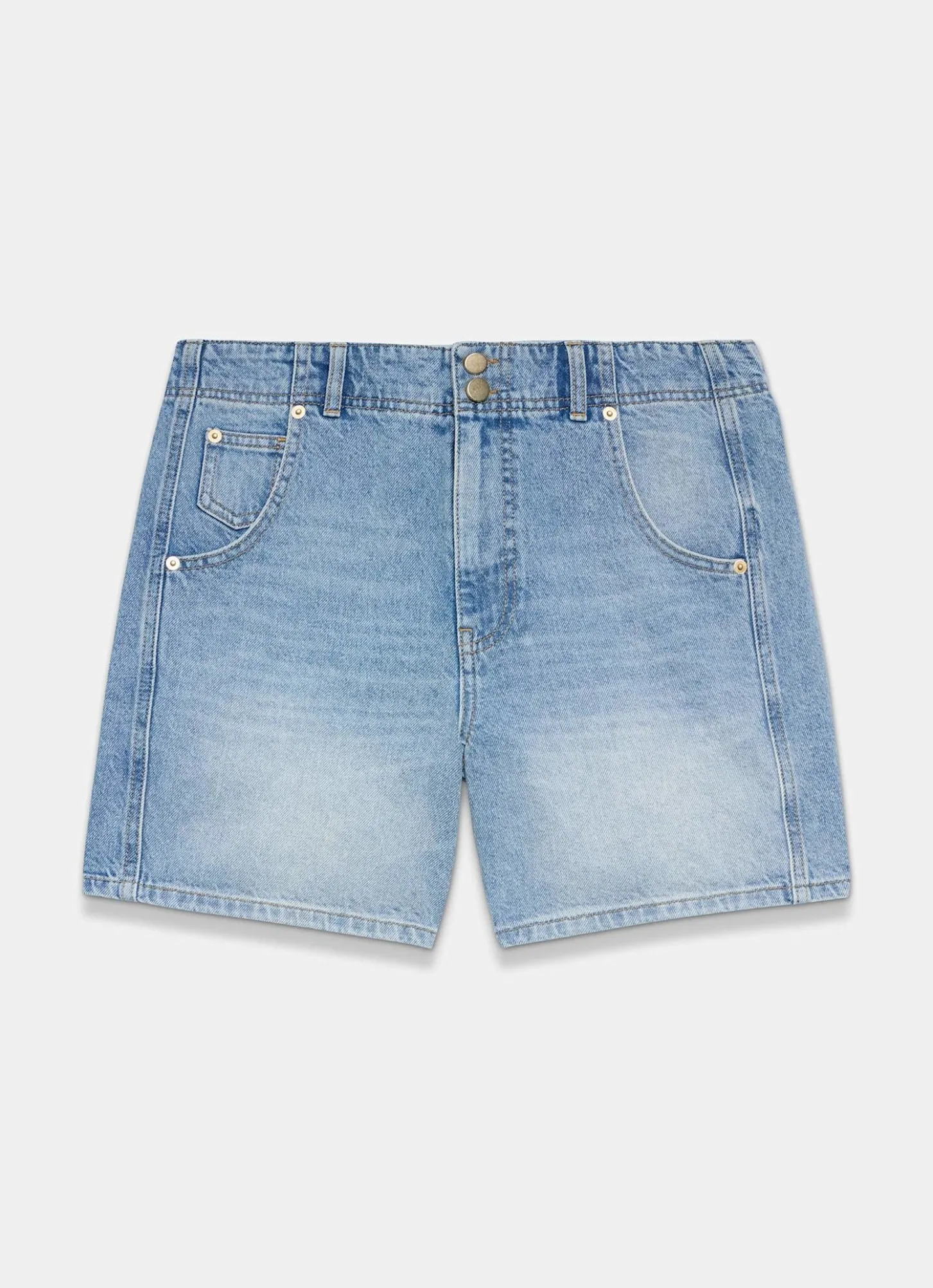 Mid Indigo Denim Shorts