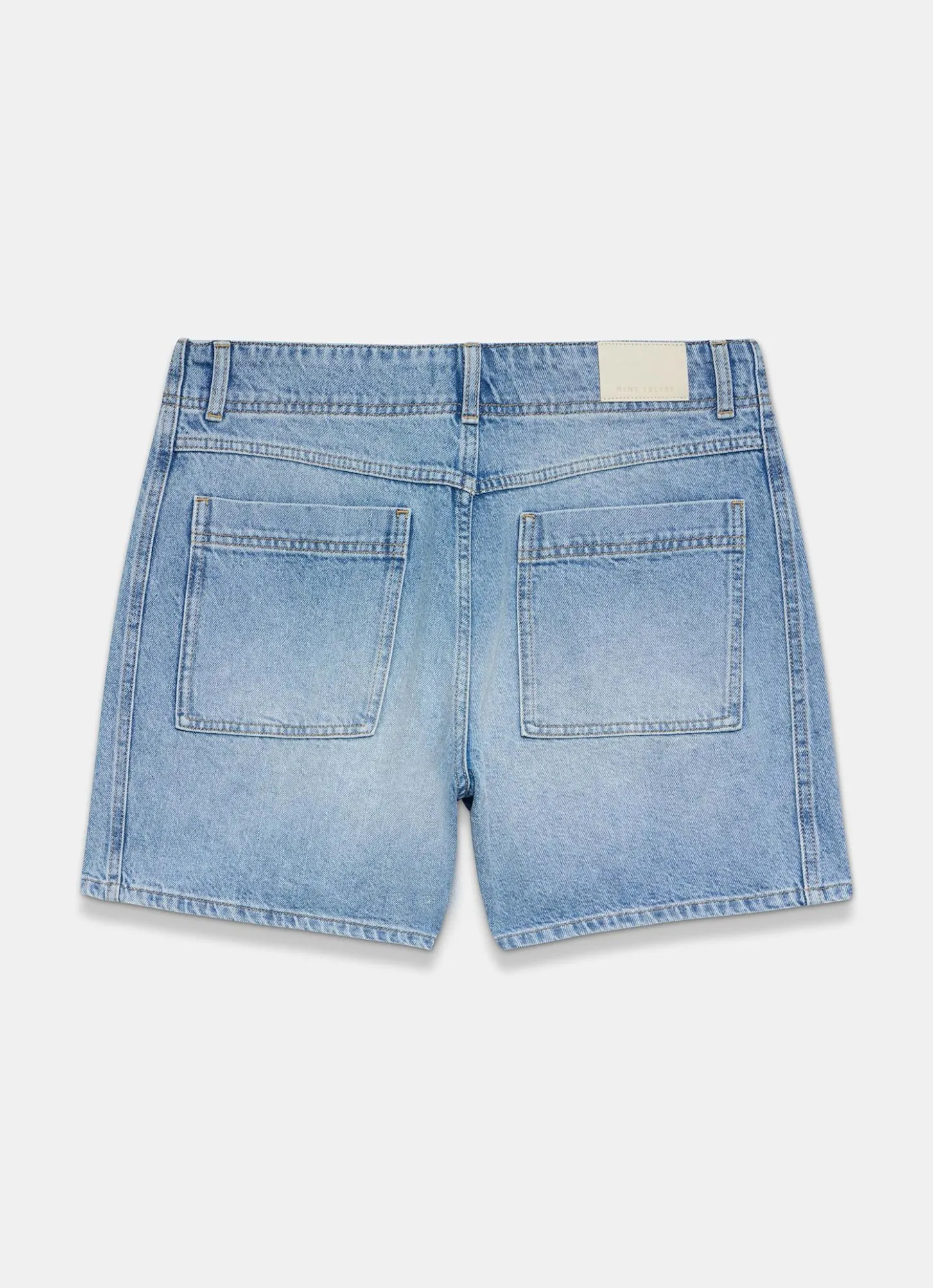 Mid Indigo Denim Shorts