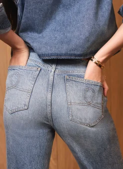 Mid Indigo 70s Flared Jeans