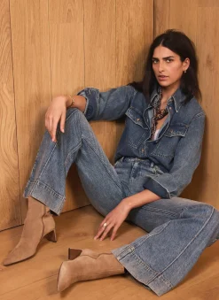 Mid Indigo 70s Flared Jeans
