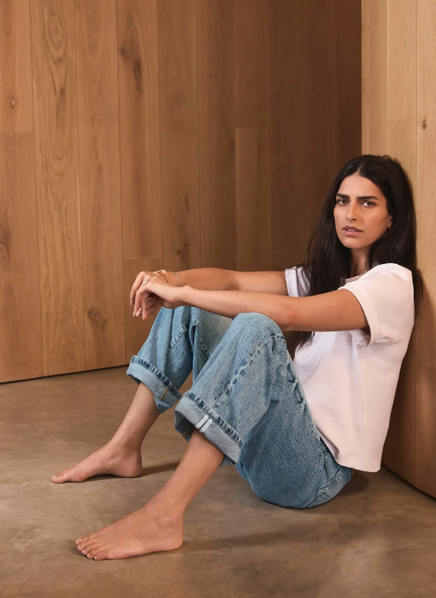 Mid Indigo Workable Wide Jeans