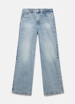 Mid Indigo Workable Wide Jeans