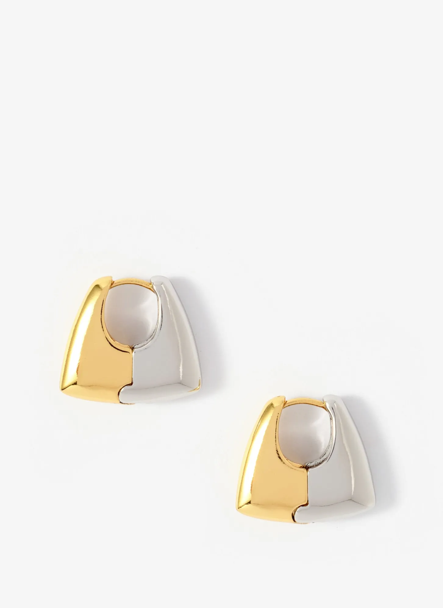 Mixed Metal Hoop Earrings