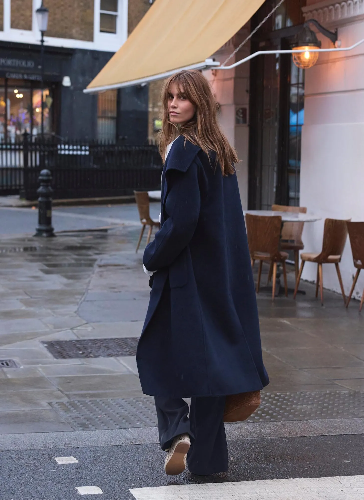 Navy Hand Finished Double Breasted Coat