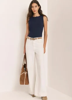 Navy High Neck Layering Vest