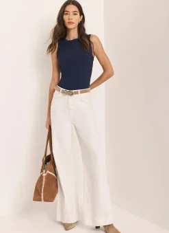 Navy High Neck Layering Vest
