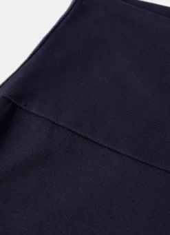 Navy Jersey Straight Leggings