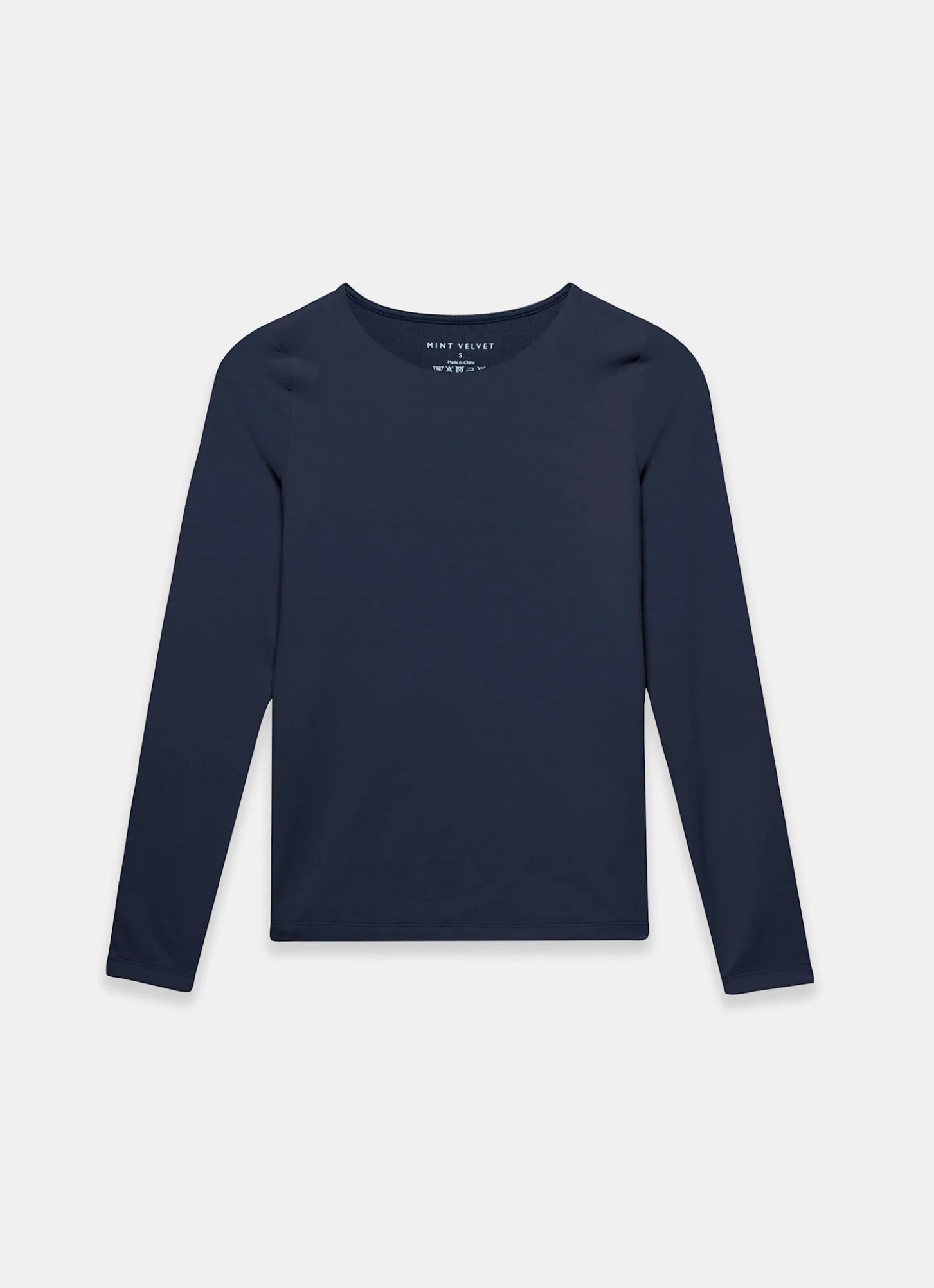 Navy Long Sleeve Layering Top