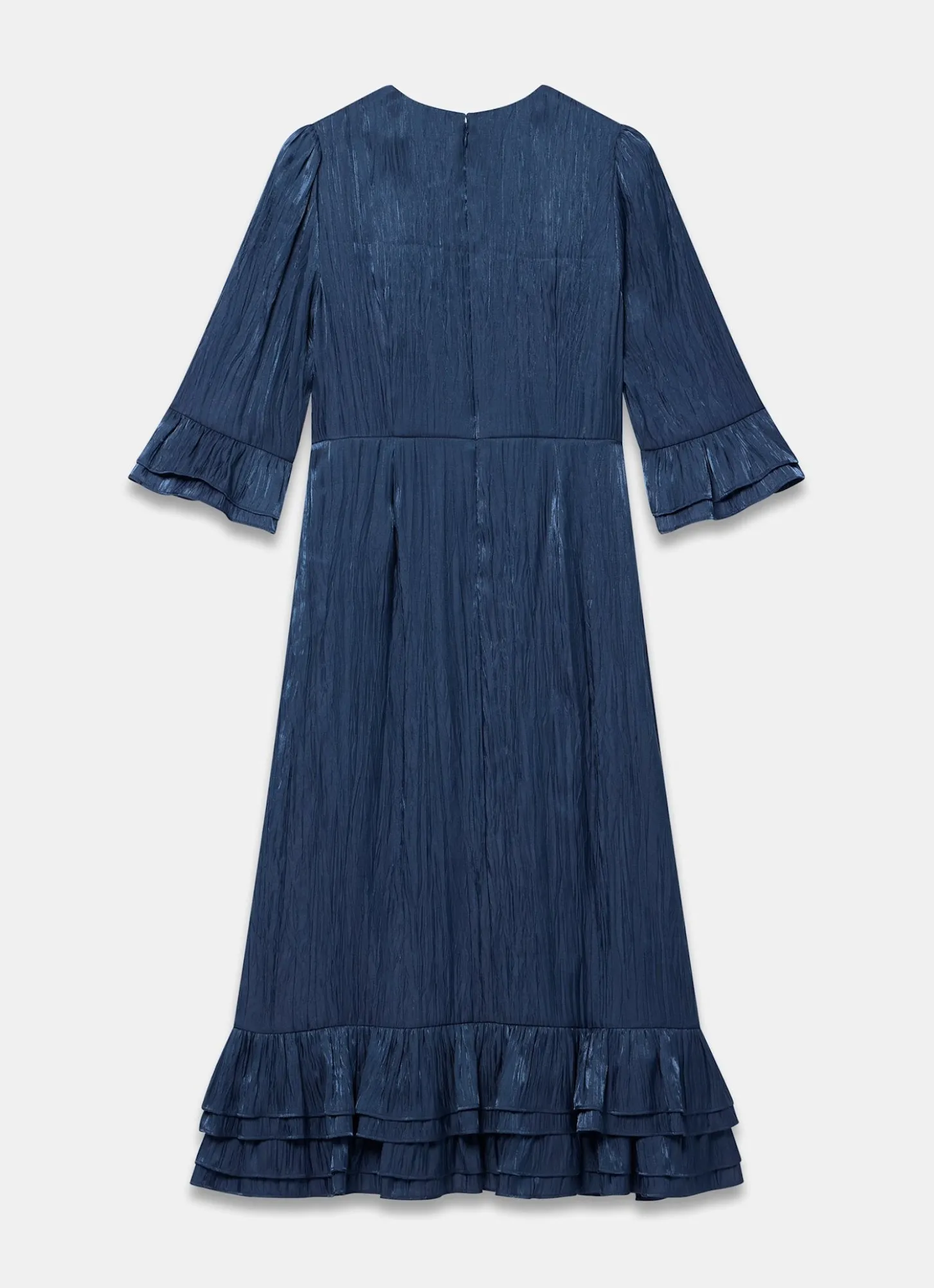 Navy Metallic Midi Dress