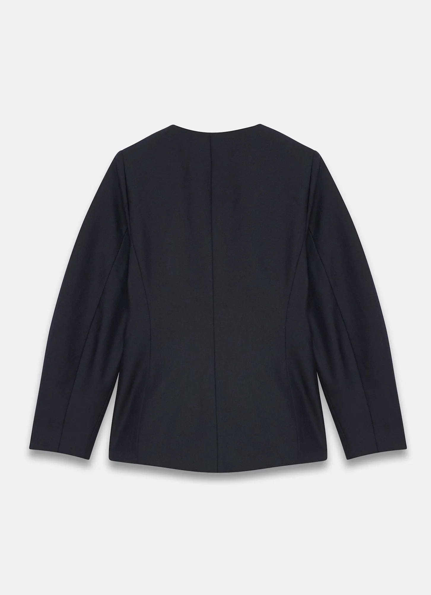 Navy Statement Button Sculpted Jacket