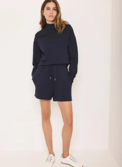 Navy Super Soft Asymmetric Detail Sweatshirt