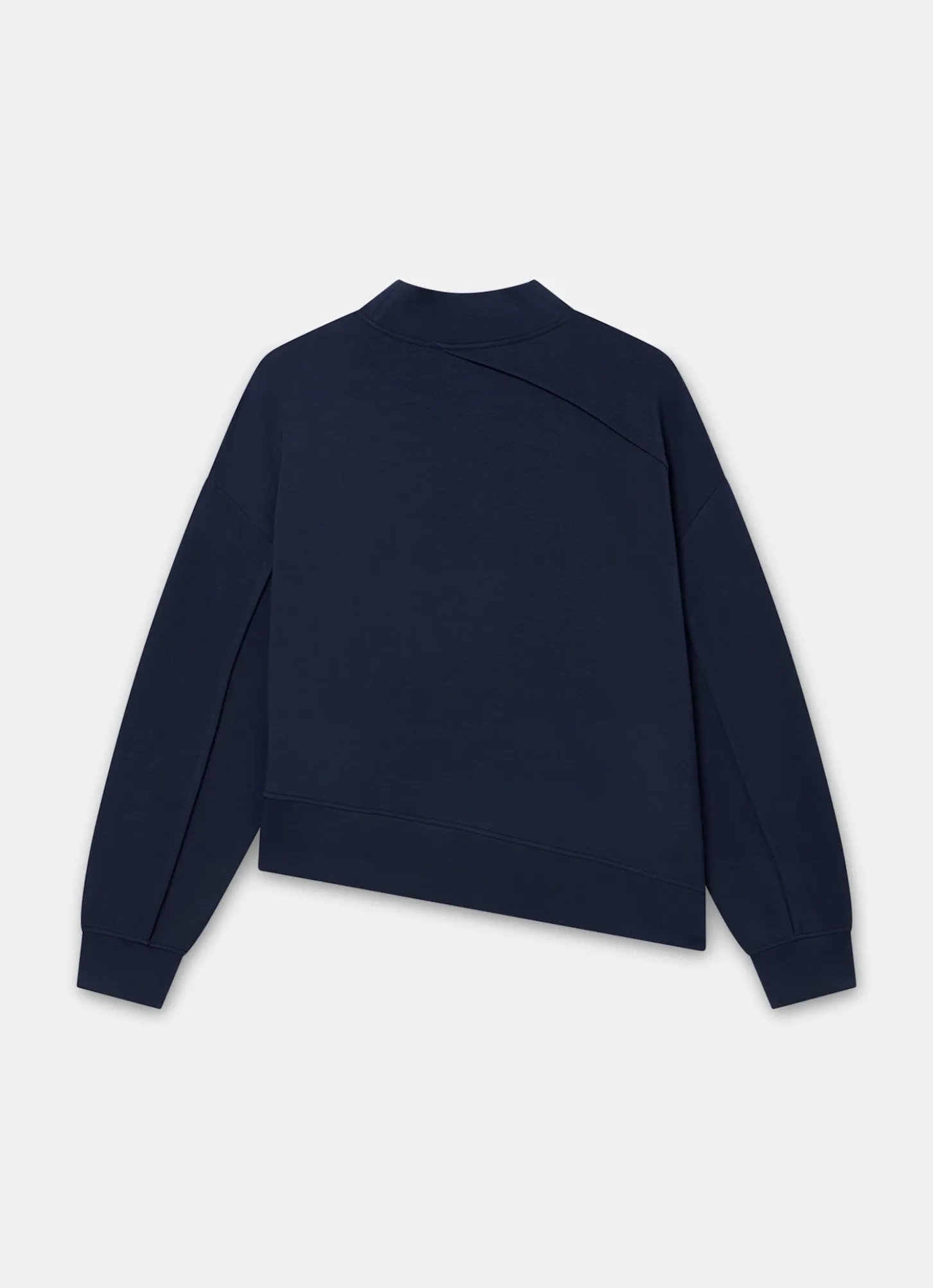 Navy Super Soft Asymmetric Detail Sweatshirt