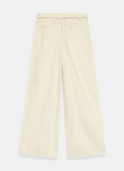 Neutral Belted Wide Trousers