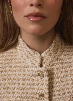 Neutral Boucle Pocket Detail Jacket