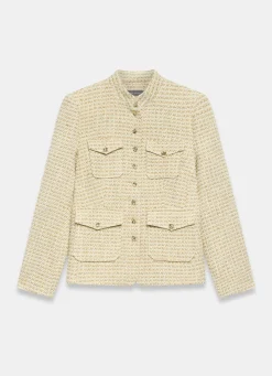 Neutral Boucle Pocket Detail Jacket