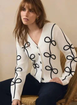 Neutral Bow Detail Cardigan