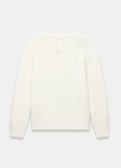 Neutral Cotton Blend Anchor Jumper