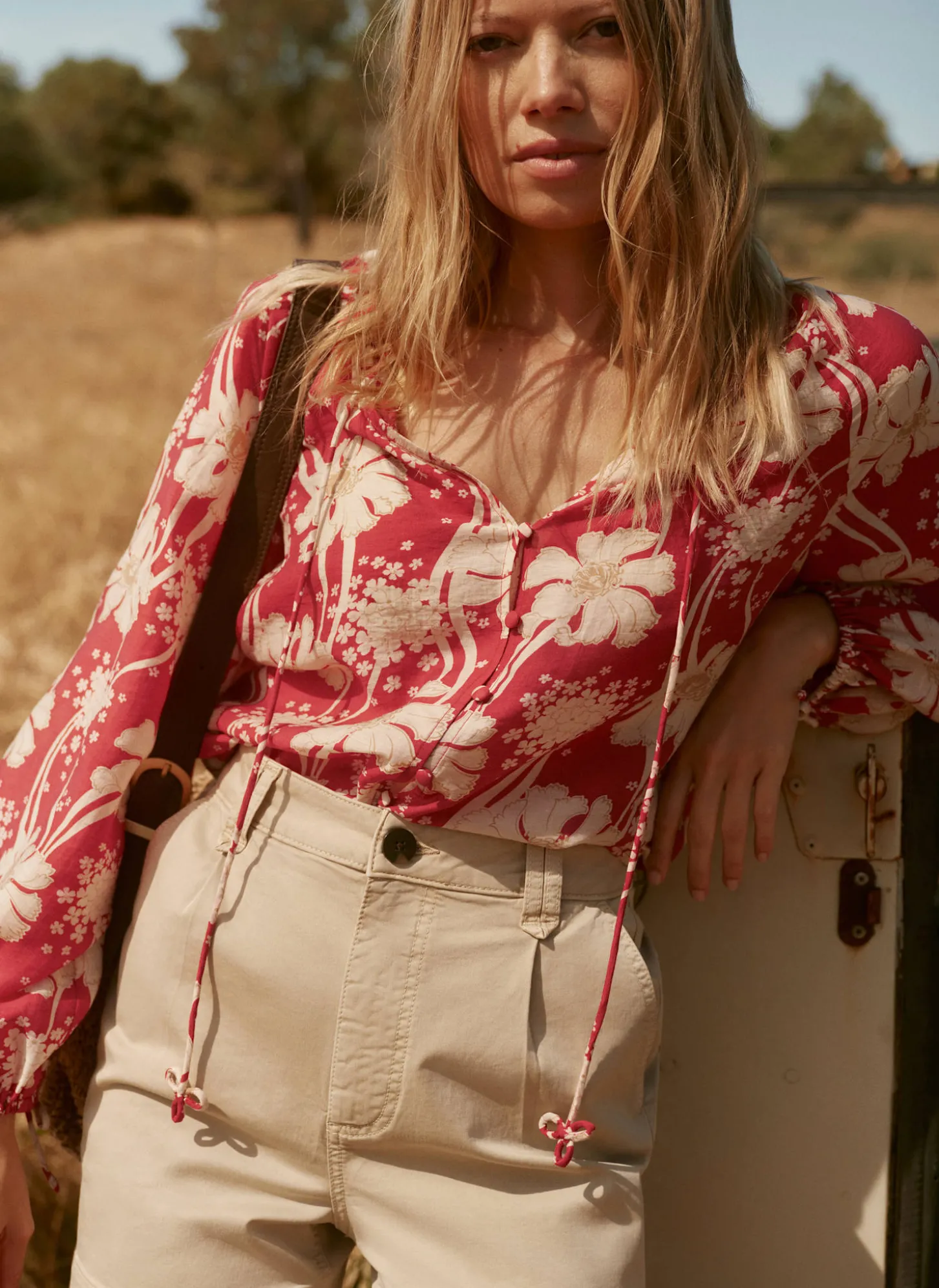 Neutral Cotton Blend Chino Shorts