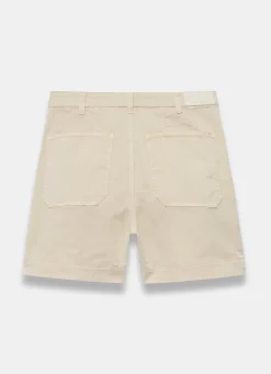 Neutral Cotton Blend Chino Shorts