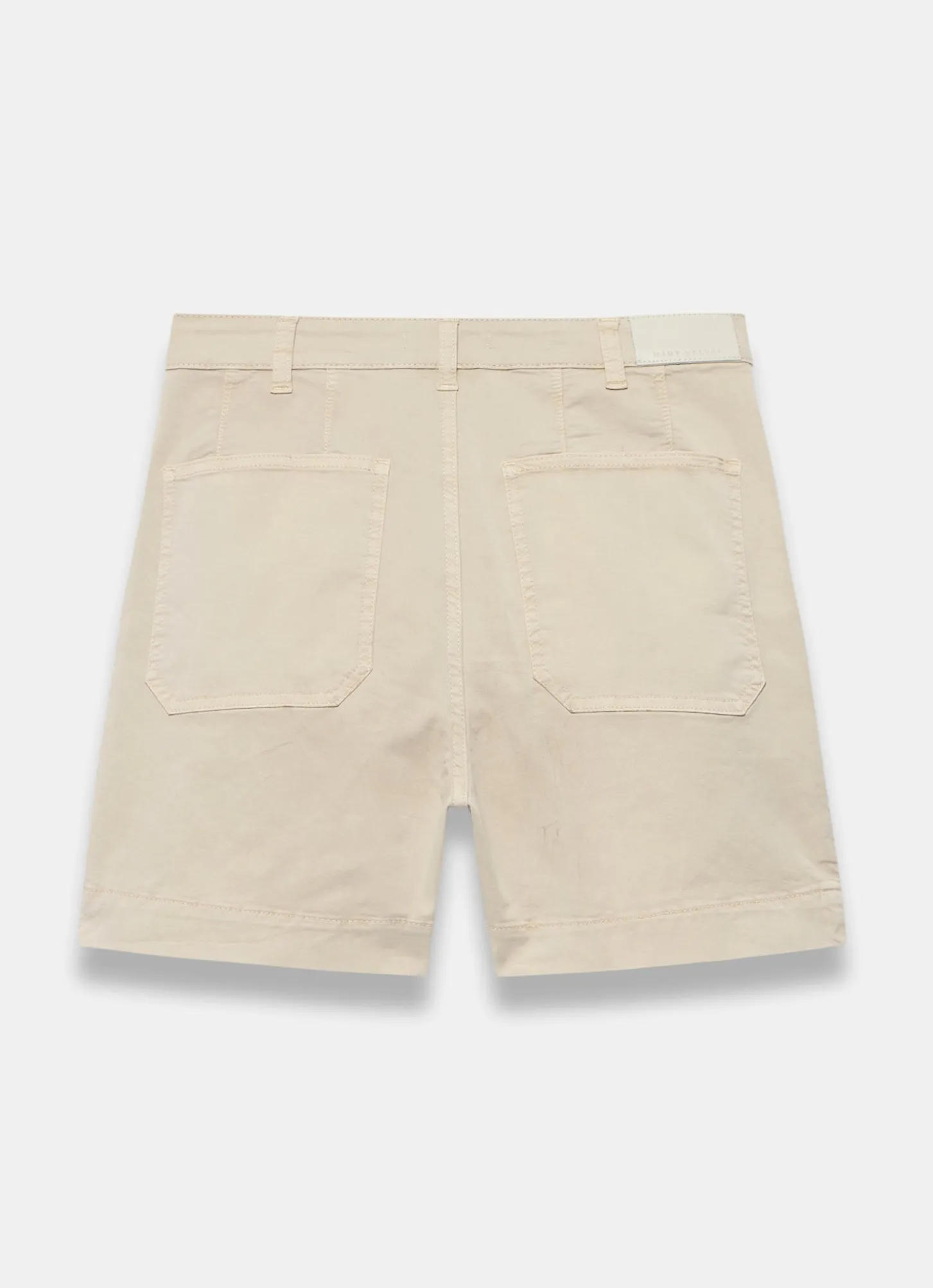 Neutral Cotton Blend Chino Shorts