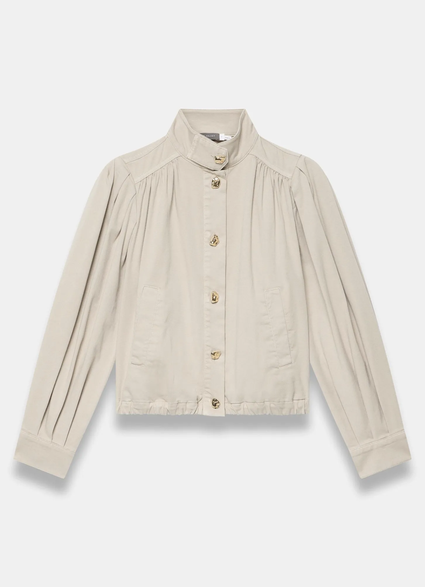 Neutral Cotton Blend Jacket