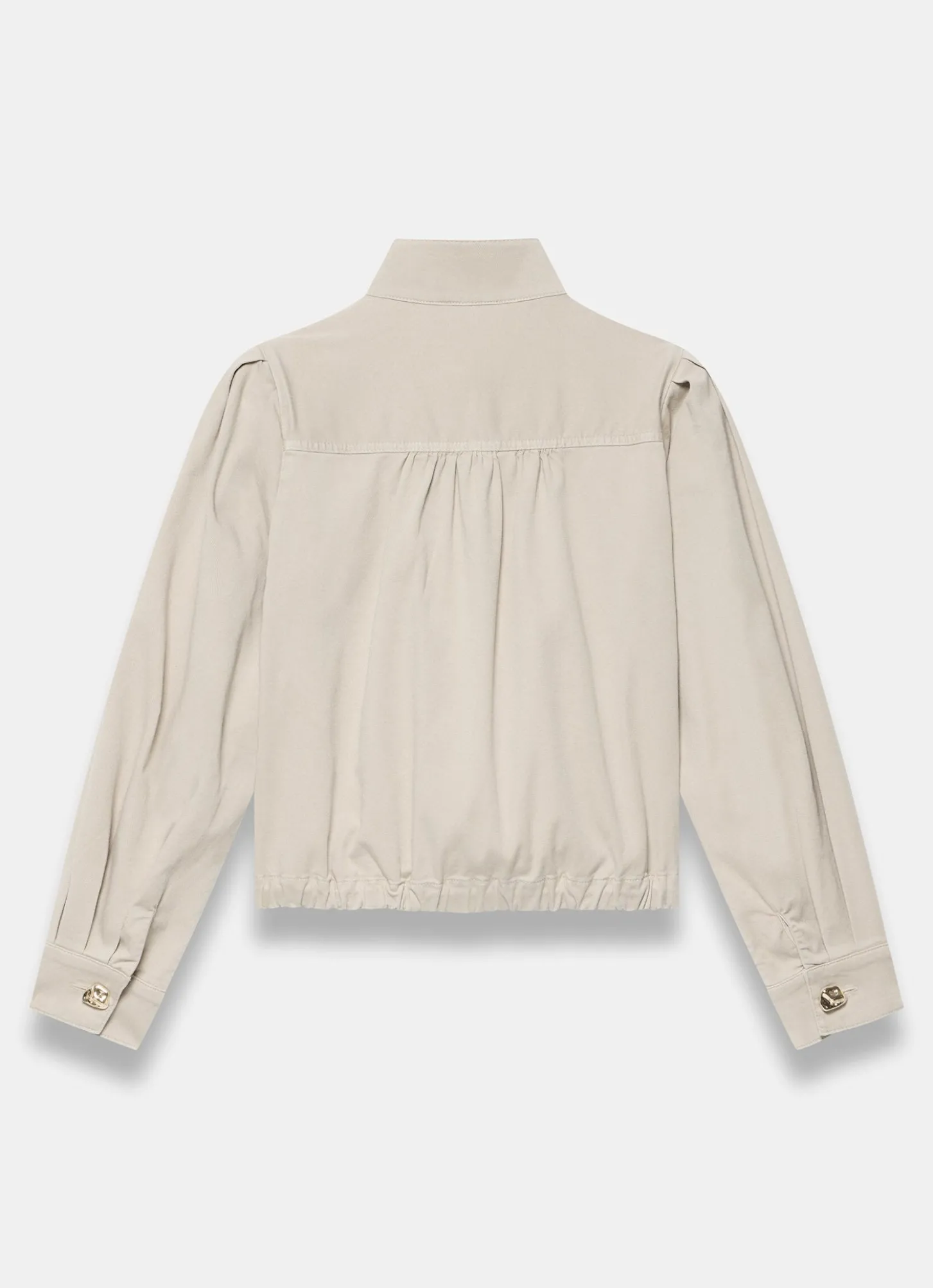 Neutral Cotton Blend Jacket
