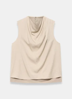 Neutral Cowl Neck Top