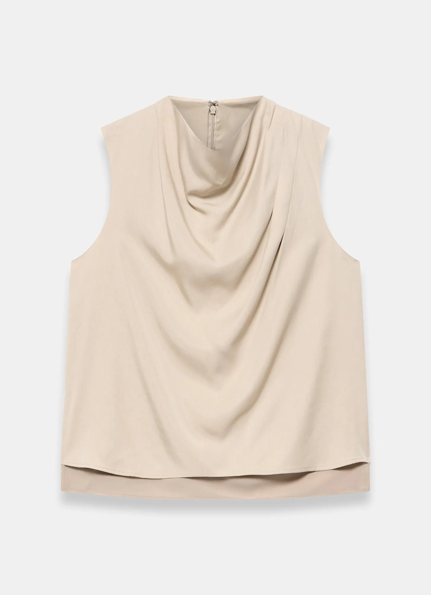 Neutral Cowl Neck Top