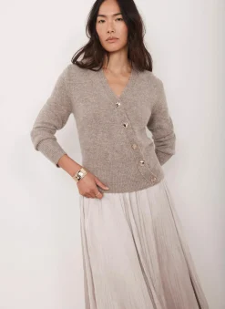 Neutral Crinkle Maxi Skirt