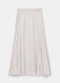 Neutral Crinkle Maxi Skirt