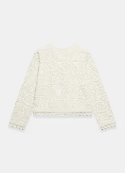Neutral Crochet Paisley Jacket