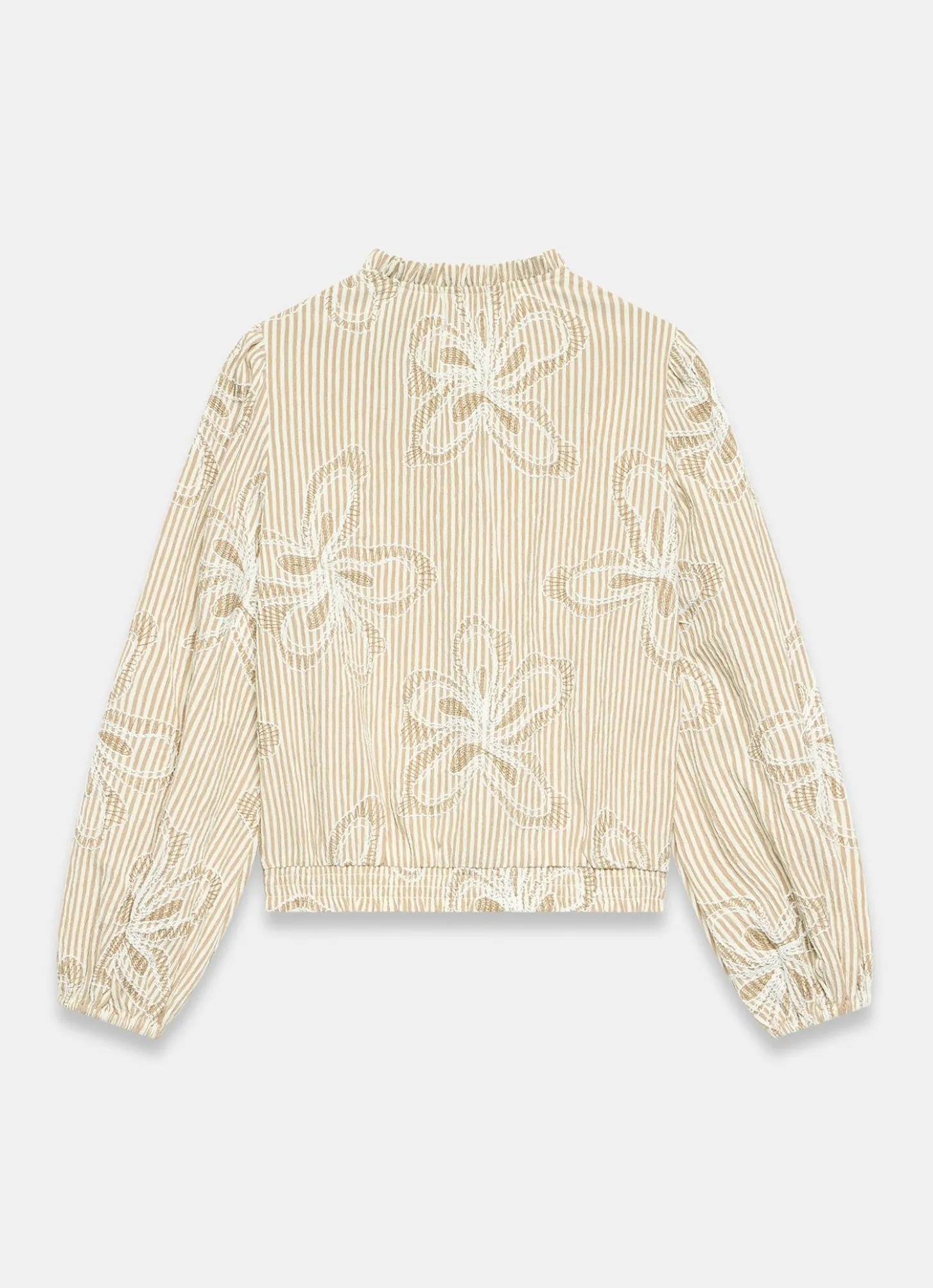 Neutral Floral Stripe Blouse