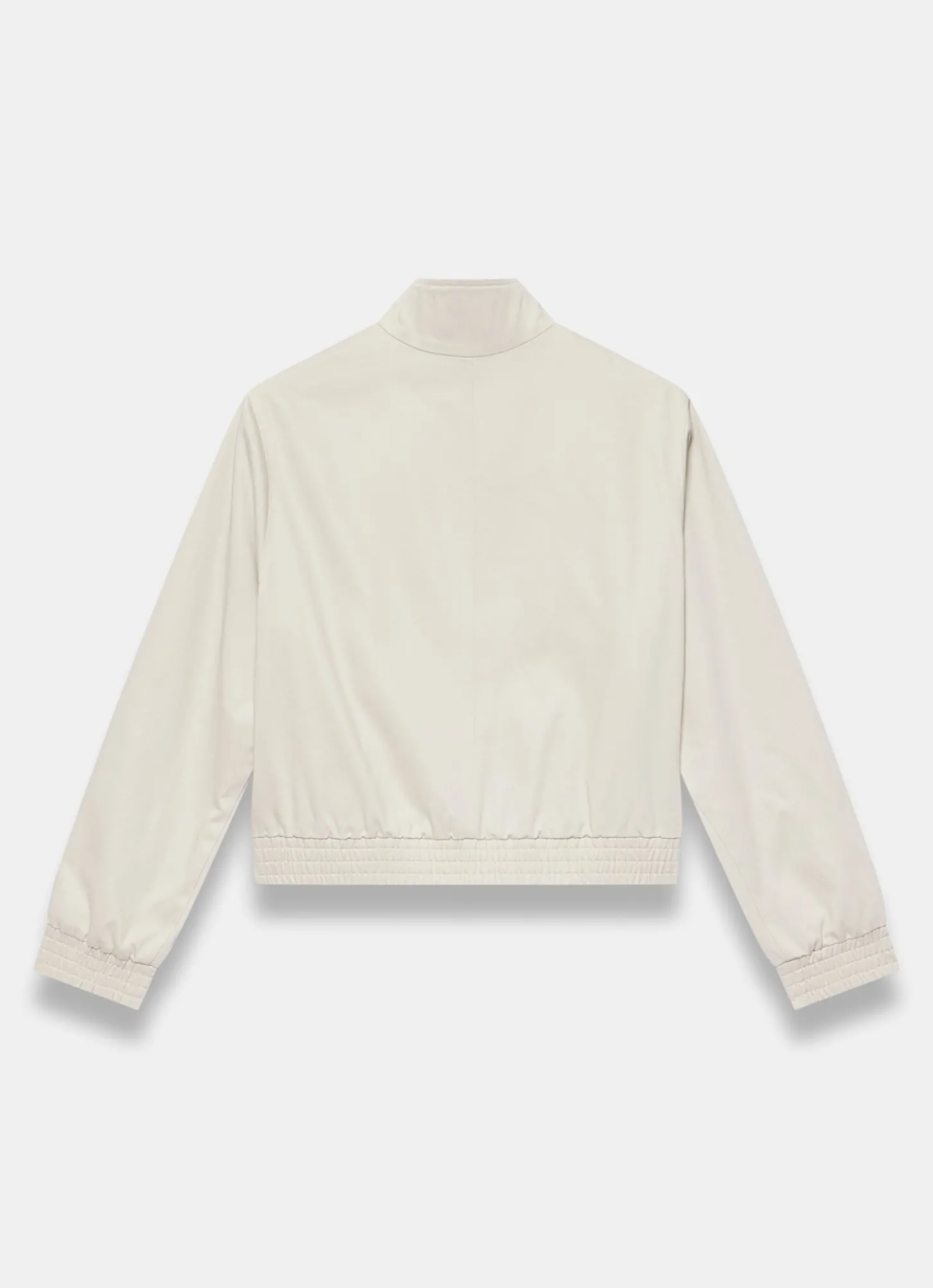 Neutral Funnel Neck Bomber Jacket